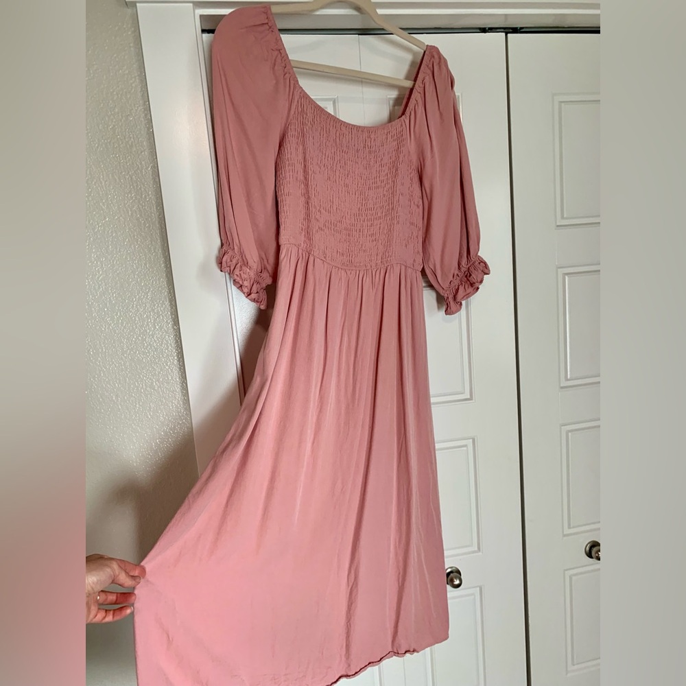 Pink Feminine Women’s Midi Dress in Medium